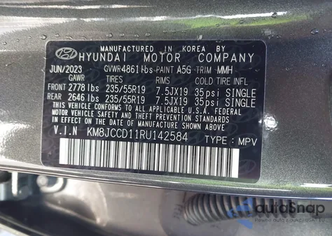 2024 Hyundai Tucson Hybrid Sel Convenience из США, поврежденный, VIN KM8JCCD11RU142584